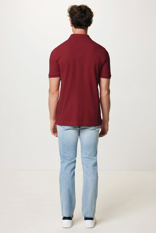 IQONIQ Yosemite Piqué-Poloshirt aus recycelter Baumwolle burgunderrot bedrucken, Art.-Nr. T9200.007.XXS
