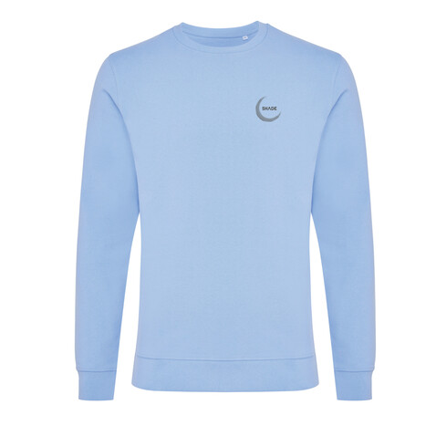 IQONIQ Zion Rundhals-Sweater aus recycelter Baumwolle sky blue bedrucken, Art.-Nr. T9300.022.XL IQONIQ Zion Rundhals-Sweater aus recycelter Baumwolle sky blue bedrucken, Art.-Nr. T9300.022.XL