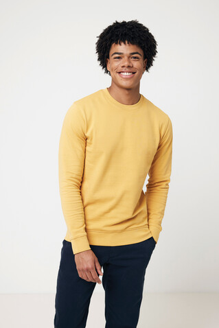 IQONIQ Zion Rundhals-Sweater aus recycelter Baumwolle ochre yellow bedrucken, Art.-Nr. T9300.021.XL IQONIQ Zion Rundhals-Sweater aus recycelter Baumwolle ochre yellow bedrucken, Art.-Nr. T9300.021.XL