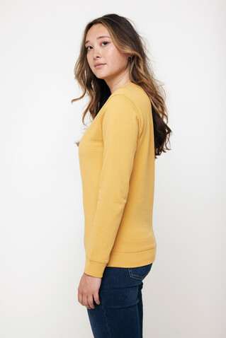 IQONIQ Zion Rundhals-Sweater aus recycelter Baumwolle ochre yellow bedrucken, Art.-Nr. T9300.021.XL IQONIQ Zion Rundhals-Sweater aus recycelter Baumwolle ochre yellow bedrucken, Art.-Nr. T9300.021.XL