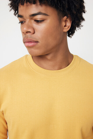 IQONIQ Zion Rundhals-Sweater aus recycelter Baumwolle ochre yellow bedrucken, Art.-Nr. T9300.021.XL IQONIQ Zion Rundhals-Sweater aus recycelter Baumwolle ochre yellow bedrucken, Art.-Nr. T9300.021.XL