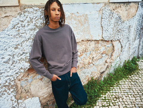 IQONIQ Zion Rundhals-Sweater aus recycelter Baumwolle anthrazit bedrucken, Art.-Nr. T9300.019.XXS IQONIQ Zion Rundhals-Sweater aus recycelter Baumwolle anthrazit bedrucken, Art.-Nr. T9300.019.XXS