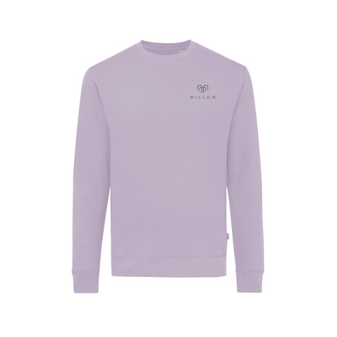 IQONIQ Zion Rundhals-Sweater aus recycelter Baumwolle lavender bedrucken, Art.-Nr. T9300.011.XS