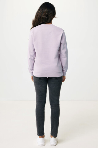 IQONIQ Zion Rundhals-Sweater aus recycelter Baumwolle lavender bedrucken, Art.-Nr. T9300.011.XS