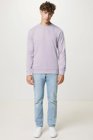 IQONIQ Zion Rundhals-Sweater aus recycelter Baumwolle lavender bedrucken, Art.-Nr. T9300.011.XS