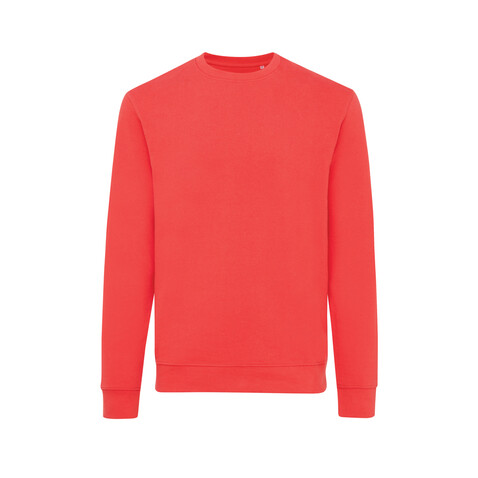 IQONIQ Zion Rundhals-Sweater aus recycelter Baumwolle luscious red bedrucken, Art.-Nr. T9300.008.L