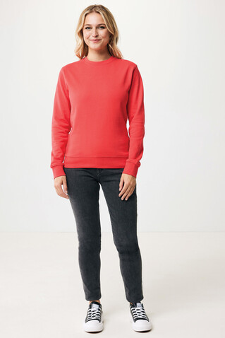 IQONIQ Zion Rundhals-Sweater aus recycelter Baumwolle luscious red bedrucken, Art.-Nr. T9300.008.L
