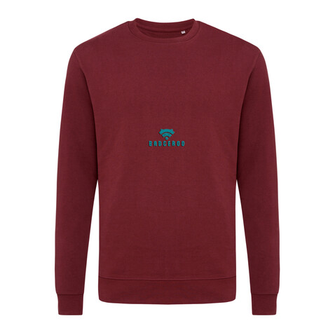 IQONIQ Zion Rundhals-Sweater aus recycelter Baumwolle burgunderrot bedrucken, Art.-Nr. T9300.007.XS IQONIQ Zion Rundhals-Sweater aus recycelter Baumwolle burgunderrot bedrucken, Art.-Nr. T9300.007.XS