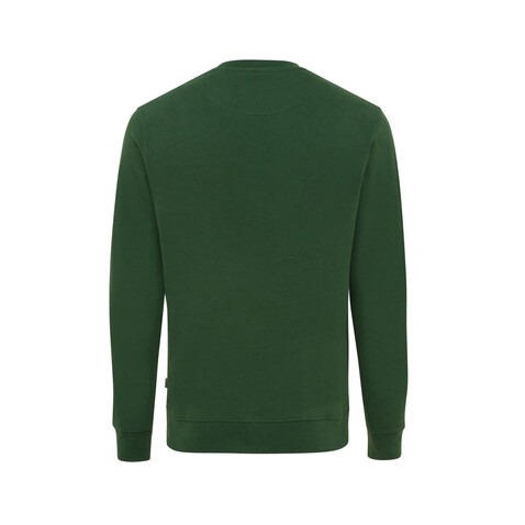 IQONIQ Zion Rundhals-Sweater aus recycelter Baumwolle forest green bedrucken, Art.-Nr. T9300.005.XL