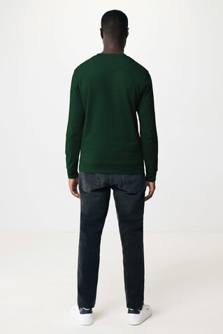 IQONIQ Zion Rundhals-Sweater aus recycelter Baumwolle forest green bedrucken, Art.-Nr. T9300.005.XL