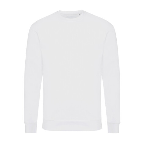 IQONIQ Zion Rundhals-Sweater aus recycelter Baumwolle recycled white bedrucken, Art.-Nr. T9300.004.S