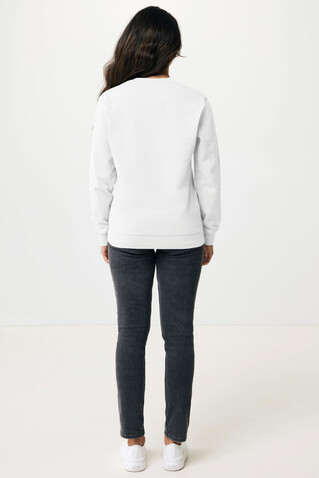 IQONIQ Zion Rundhals-Sweater aus recycelter Baumwolle recycled white bedrucken, Art.-Nr. T9300.004.S