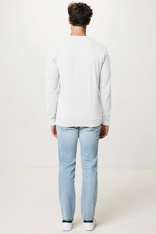 IQONIQ Zion Rundhals-Sweater aus recycelter Baumwolle recycled white bedrucken, Art.-Nr. T9300.004.S
