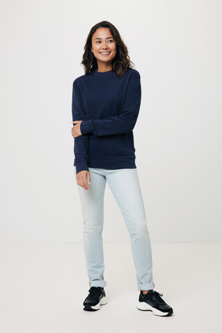 IQONIQ Zion Rundhals-Sweater aus recycelter Baumwolle navy blau bedrucken, Art.-Nr. T9300.002.L IQONIQ Zion Rundhals-Sweater aus recycelter Baumwolle navy blau bedrucken, Art.-Nr. T9300.002.L