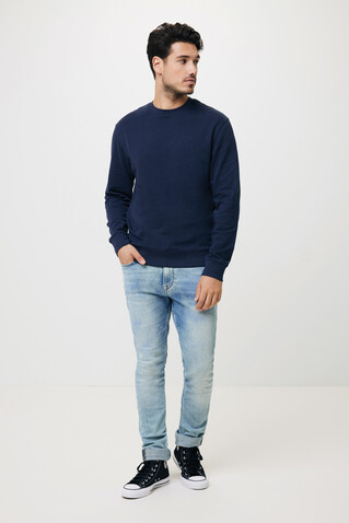 IQONIQ Zion Rundhals-Sweater aus recycelter Baumwolle navy blau bedrucken, Art.-Nr. T9300.002.L IQONIQ Zion Rundhals-Sweater aus recycelter Baumwolle navy blau bedrucken, Art.-Nr. T9300.002.L