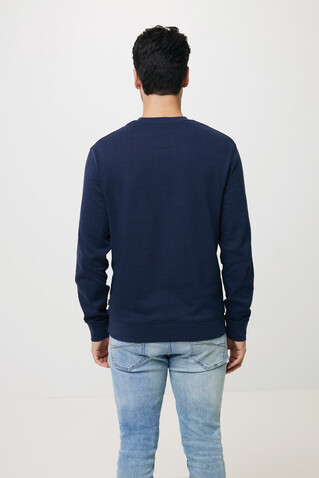 IQONIQ Zion Rundhals-Sweater aus recycelter Baumwolle navy blau bedrucken, Art.-Nr. T9300.002.L IQONIQ Zion Rundhals-Sweater aus recycelter Baumwolle navy blau bedrucken, Art.-Nr. T9300.002.L