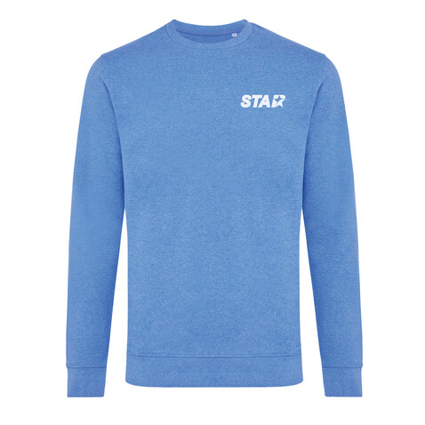 IQONIQ Denali ungefärbt. Rundhals-Sweater aus recycelter BW heather blue bedrucken, Art.-Nr. T9301.024.XXXL IQONIQ Denali ungefärbt. Rundhals-Sweater aus recycelter BW heather blue bedrucken, Art.-Nr. T9301.024.XXXL