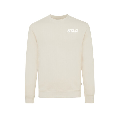 IQONIQ Denali ungefärbt. Rundhals-Sweater aus recycelter BW natural raw bedrucken, Art.-Nr. T9301.018.XXXL