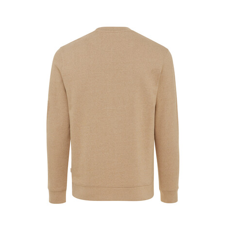 IQONIQ Denali ungefärbt. Rundhals-Sweater aus recycelter BW heather brown bedrucken, Art.-Nr. T9301.017.M