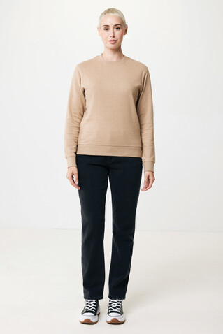 IQONIQ Denali ungefärbt. Rundhals-Sweater aus recycelter BW heather brown bedrucken, Art.-Nr. T9301.017.M