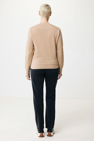 IQONIQ Denali ungefärbt. Rundhals-Sweater aus recycelter BW heather brown bedrucken, Art.-Nr. T9301.017.M