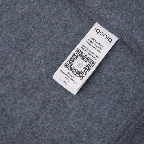 IQONIQ Denali ungefärbt. Rundhals-Sweater aus recycelter BW heather navy bedrucken, Art.-Nr. T9301.016.XS IQONIQ Denali ungefärbt. Rundhals-Sweater aus recycelter BW heather navy bedrucken, Art.-Nr. T9301.016.XS