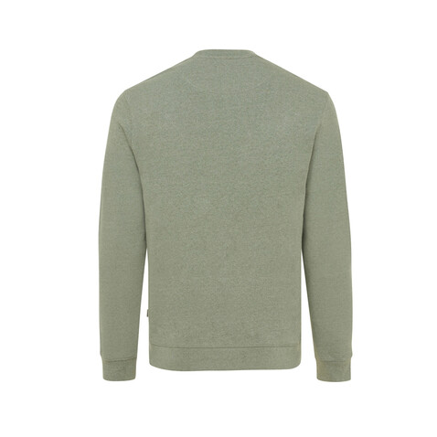 IQONIQ Denali ungefärbt. Rundhals-Sweater aus recycelter BW heather green bedrucken, Art.-Nr. T9301.015.XXL