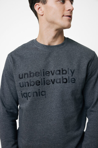 IQONIQ Denali ungefärbt. Rundhals-Sweater aus recycelter BW heather anthracite bedrucken, Art.-Nr. T9301.014.XL IQONIQ Denali ungefärbt. Rundhals-Sweater aus recycelter BW heather anthracite bedrucken, Art.-Nr. T9301.014.XL