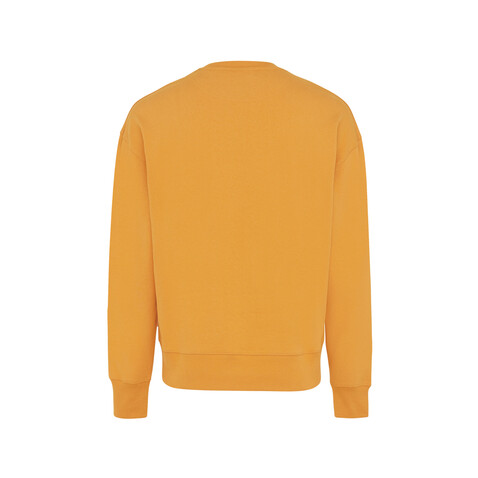 IQONIQ Kruger Relax-Rundhals-Sweater aus recycelt. Baumwolle sundial orange bedrucken, Art.-Nr. T9302.012.XXXL