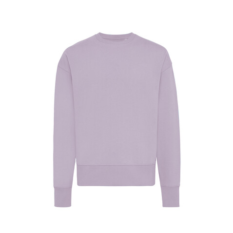 IQONIQ Kruger Relax-Rundhals-Sweater aus recycelt. Baumwolle lavender bedrucken, Art.-Nr. T9302.011.XXXL