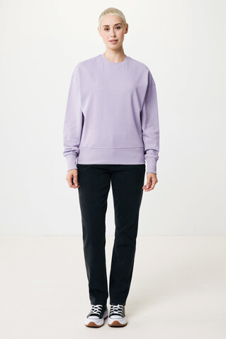 IQONIQ Kruger Relax-Rundhals-Sweater aus recycelt. Baumwolle lavender bedrucken, Art.-Nr. T9302.011.XXXL
