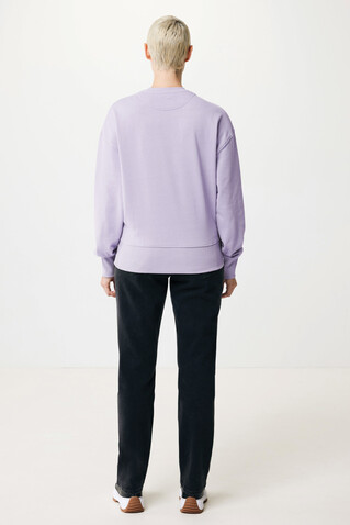 IQONIQ Kruger Relax-Rundhals-Sweater aus recycelt. Baumwolle lavender bedrucken, Art.-Nr. T9302.011.XXXL