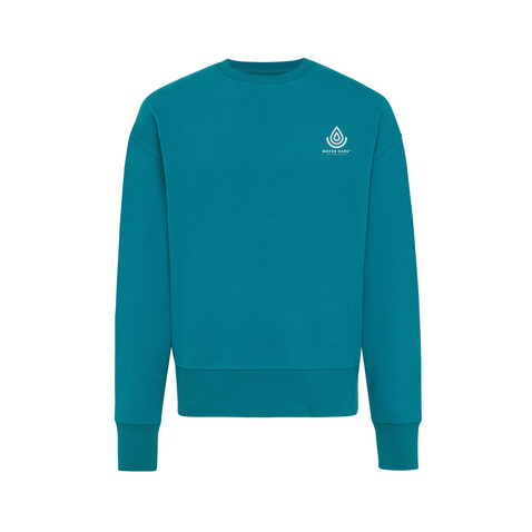 IQONIQ Kruger Relax-Rundhals-Sweater aus recycelt. Baumwolle verdigris bedrucken, Art.-Nr. T9302.009.XL IQONIQ Kruger Relax-Rundhals-Sweater aus recycelt. Baumwolle verdigris bedrucken, Art.-Nr. T9302.009.XL