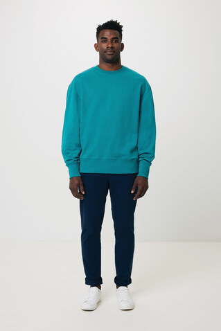 IQONIQ Kruger Relax-Rundhals-Sweater aus recycelt. Baumwolle verdigris bedrucken, Art.-Nr. T9302.009.XL IQONIQ Kruger Relax-Rundhals-Sweater aus recycelt. Baumwolle verdigris bedrucken, Art.-Nr. T9302.009.XL