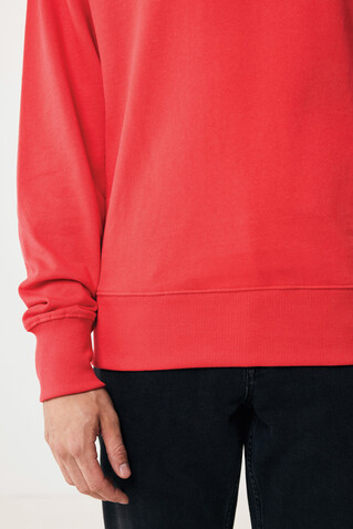 IQONIQ Kruger Relax-Rundhals-Sweater aus recycelt. Baumwolle luscious red bedrucken, Art.-Nr. T9302.008.M