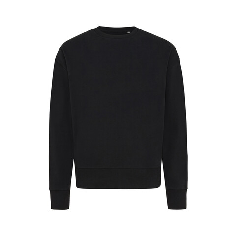 IQONIQ Kruger Relax-Rundhals-Sweater aus recycelt. Baumwolle schwarz bedrucken, Art.-Nr. T9302.001.XXXL IQONIQ Kruger Relax-Rundhals-Sweater aus recycelt. Baumwolle schwarz bedrucken, Art.-Nr. T9302.001.XXXL