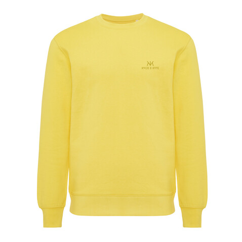 IQONIQ Etosha Lightweight Sweater aus recycelter Baumwolle gelb bedrucken, Art.-Nr. T9303.045.XS