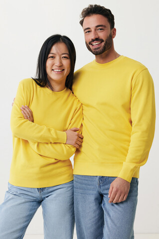 IQONIQ Etosha Lightweight Sweater aus recycelter Baumwolle gelb bedrucken, Art.-Nr. T9303.045.XS