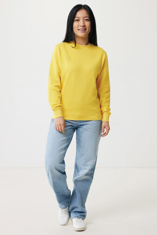 IQONIQ Etosha Lightweight Sweater aus recycelter Baumwolle gelb bedrucken, Art.-Nr. T9303.045.XS