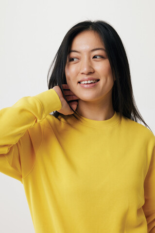 IQONIQ Etosha Lightweight Sweater aus recycelter Baumwolle gelb bedrucken, Art.-Nr. T9303.045.XS