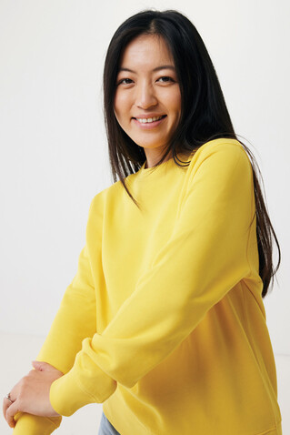 IQONIQ Etosha Lightweight Sweater aus recycelter Baumwolle gelb bedrucken, Art.-Nr. T9303.045.XS