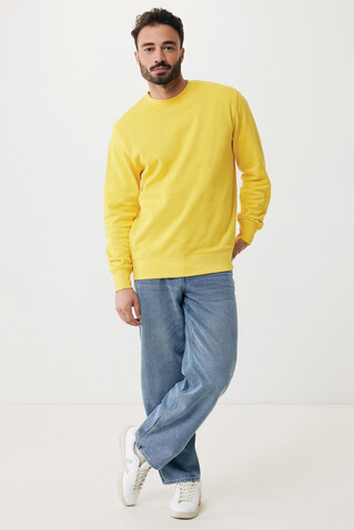 IQONIQ Etosha Lightweight Sweater aus recycelter Baumwolle gelb bedrucken, Art.-Nr. T9303.045.XS
