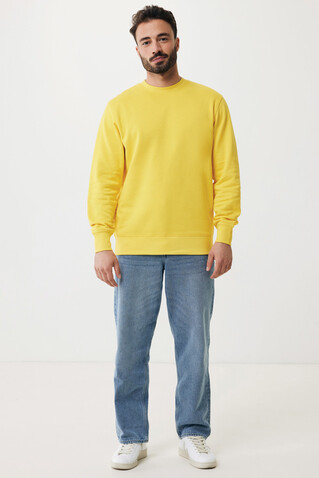 IQONIQ Etosha Lightweight Sweater aus recycelter Baumwolle gelb bedrucken, Art.-Nr. T9303.045.XS