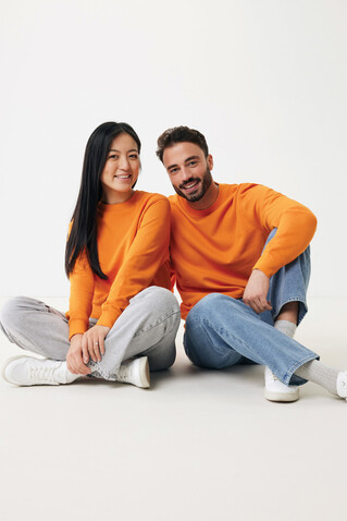 IQONIQ Etosha Lightweight Sweater aus recycelter Baumwolle orange bedrucken, Art.-Nr. T9303.044.XXS