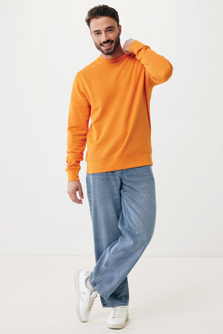 IQONIQ Etosha Lightweight Sweater aus recycelter Baumwolle orange bedrucken, Art.-Nr. T9303.044.XXS