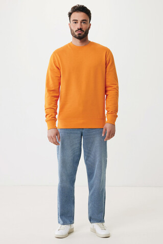 IQONIQ Etosha Lightweight Sweater aus recycelter Baumwolle orange bedrucken, Art.-Nr. T9303.044.XXS