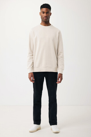 IQONIQ Etosha Lightweight Sweater aus recycelter Baumwolle ivory white bedrucken, Art.-Nr. T9303.040.L