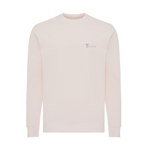 IQONIQ Etosha Lightweight Sweater aus recycelter Baumwolle cloud pink bedrucken, Art.-Nr. T9303.039.M