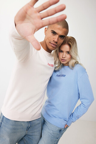 IQONIQ Etosha Lightweight Sweater aus recycelter Baumwolle cloud pink bedrucken, Art.-Nr. T9303.039.M