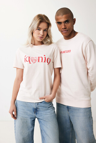 IQONIQ Etosha Lightweight Sweater aus recycelter Baumwolle cloud pink bedrucken, Art.-Nr. T9303.039.M